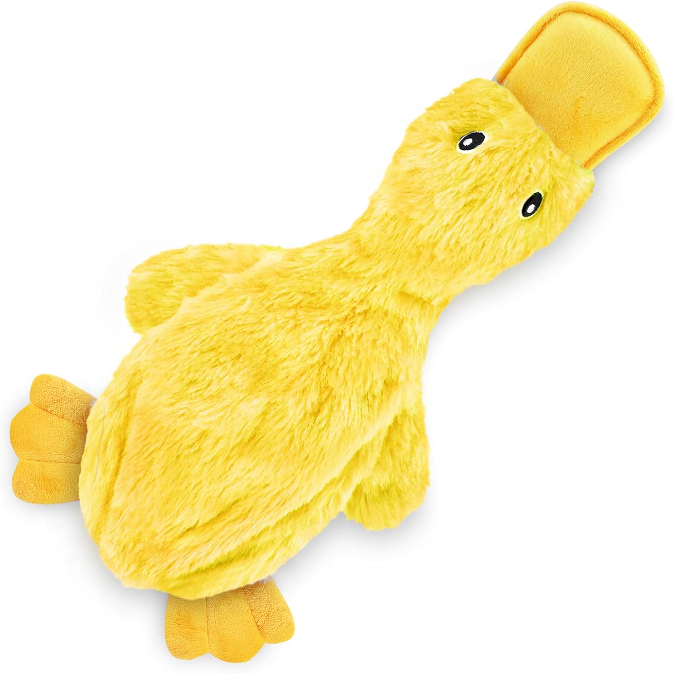 Best Pet Supplies Crinkle Dog Toy for Small, Medium, and Large Breeds, Cute No Stuffing Duck with Soft Squeaker, Plush No Mess Chew and Play