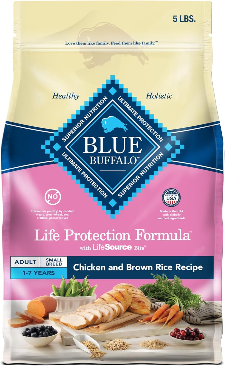 Blue Buffalo Life Protection Formula Breed Dry Dog Food, Supports High Energy Needs, Made with Natural Ingredients, Chicken & Brown Rice Recipe