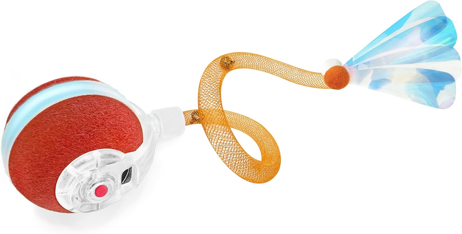Cat Toys for Indoor Cats,The 3rd Generation Agile Moving Cat Ball with Elastic Mesh Tail, Automatic Kitten Toys for Bored Indoor Adult Cats