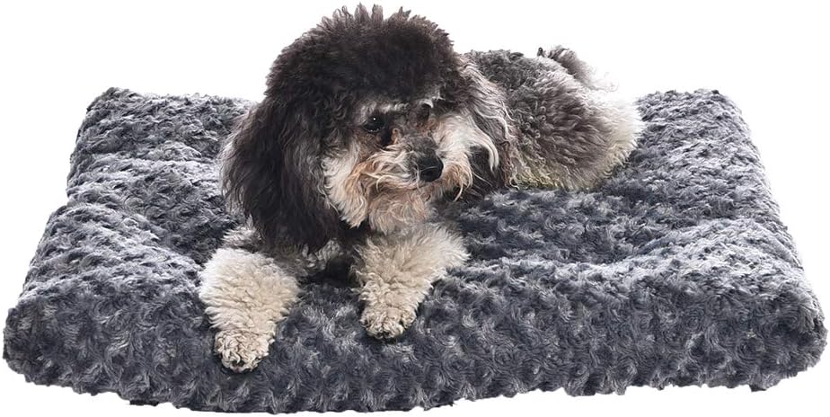Cat and Dog Bed and Crate Pad, Machine Washable, Indoor, 23 x 18 x 2.5 inches