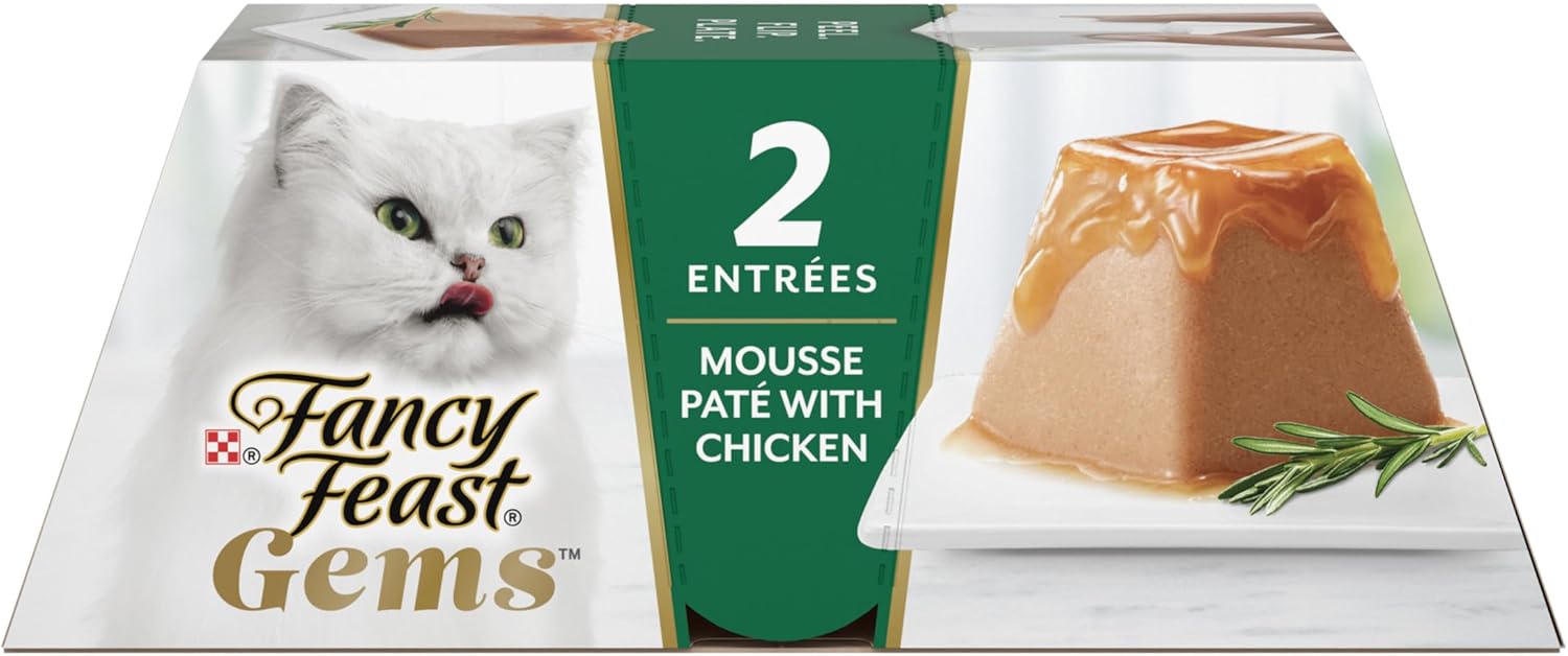 Fancy Feast Gems Cat Food Mousse With Chicken and a Halo of Savory Gravy Cat Food