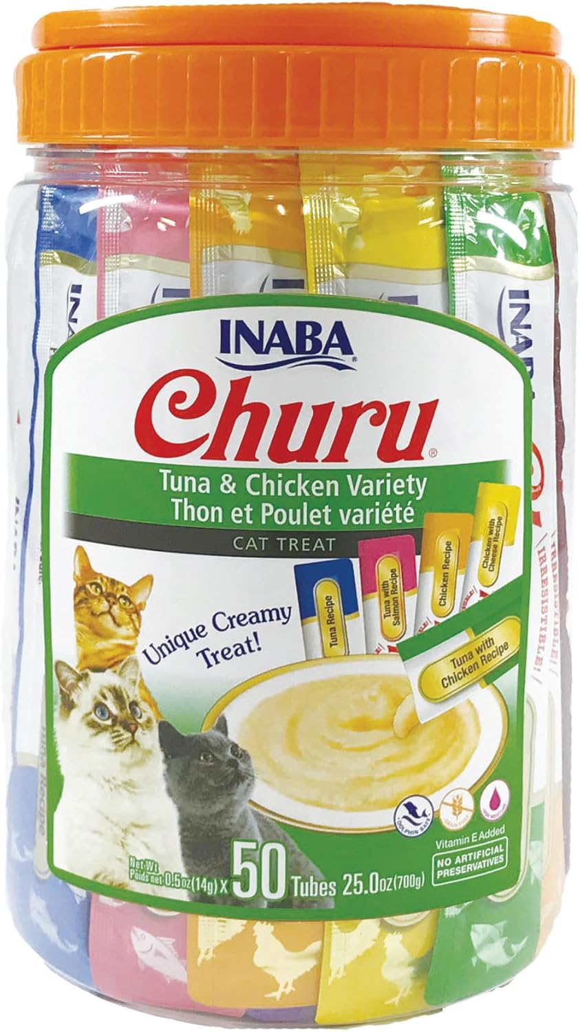 Inaba Churu Chicken Lickable Cat Treats – 50 Tubes