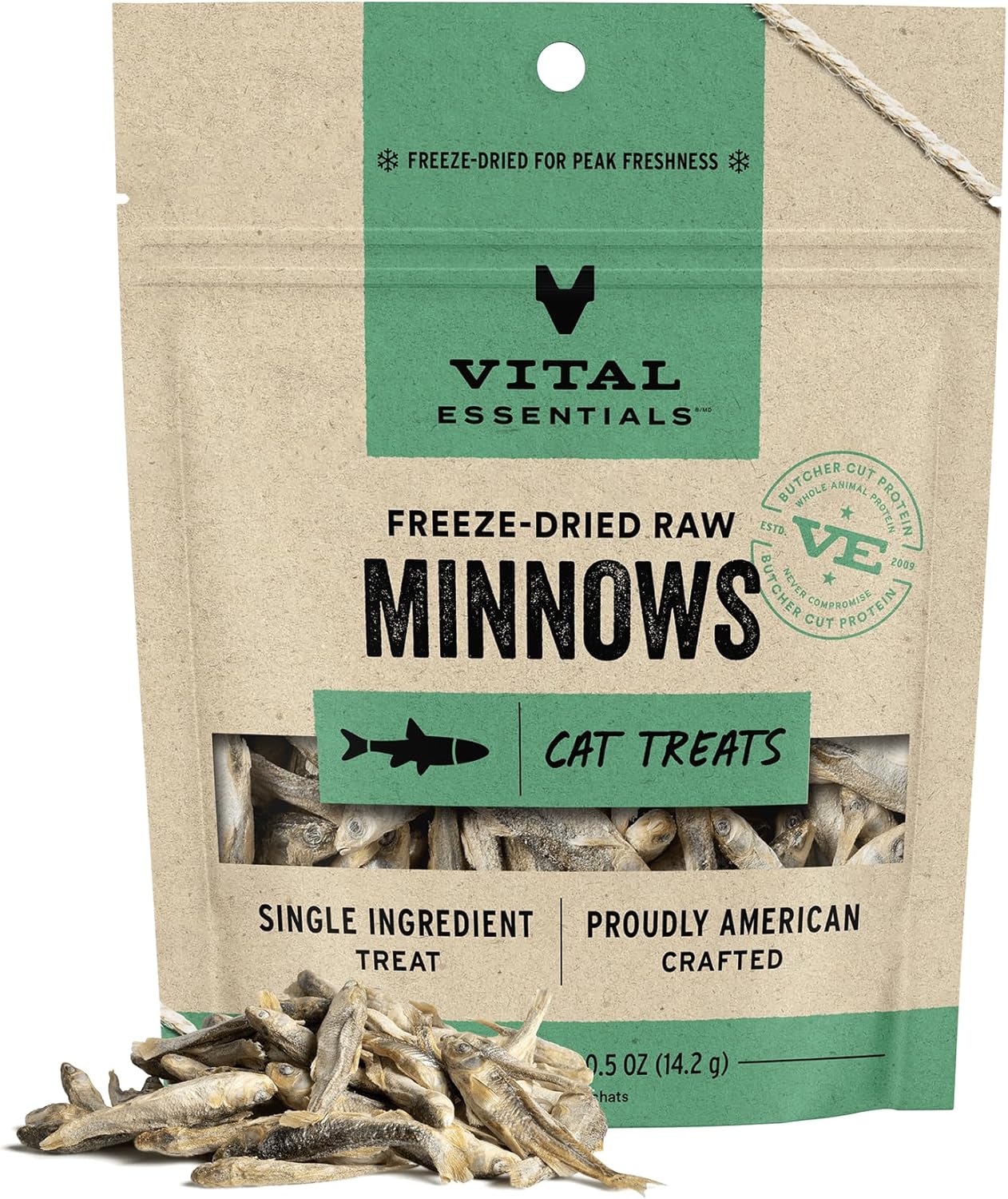Vital Essentials Freeze Dried Raw Cat Treats, Minnows Treats